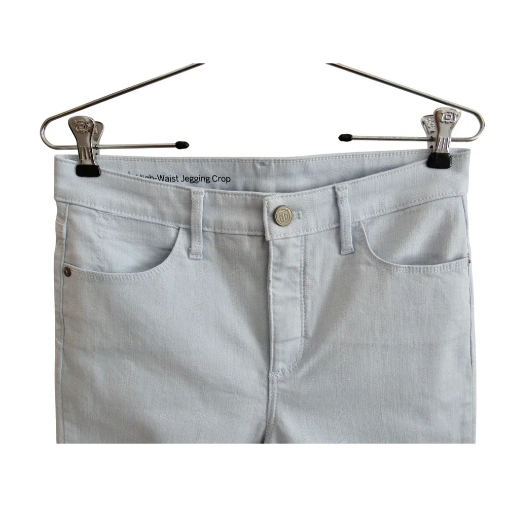 Talbots Flawless High Waist Jegging Crop Jeans Womens 4 Soft Pale‎ Blue Pastel